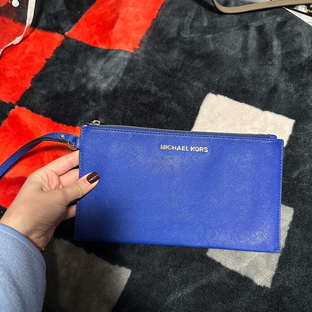 Michael Kors Vibrant Blue Wristlet